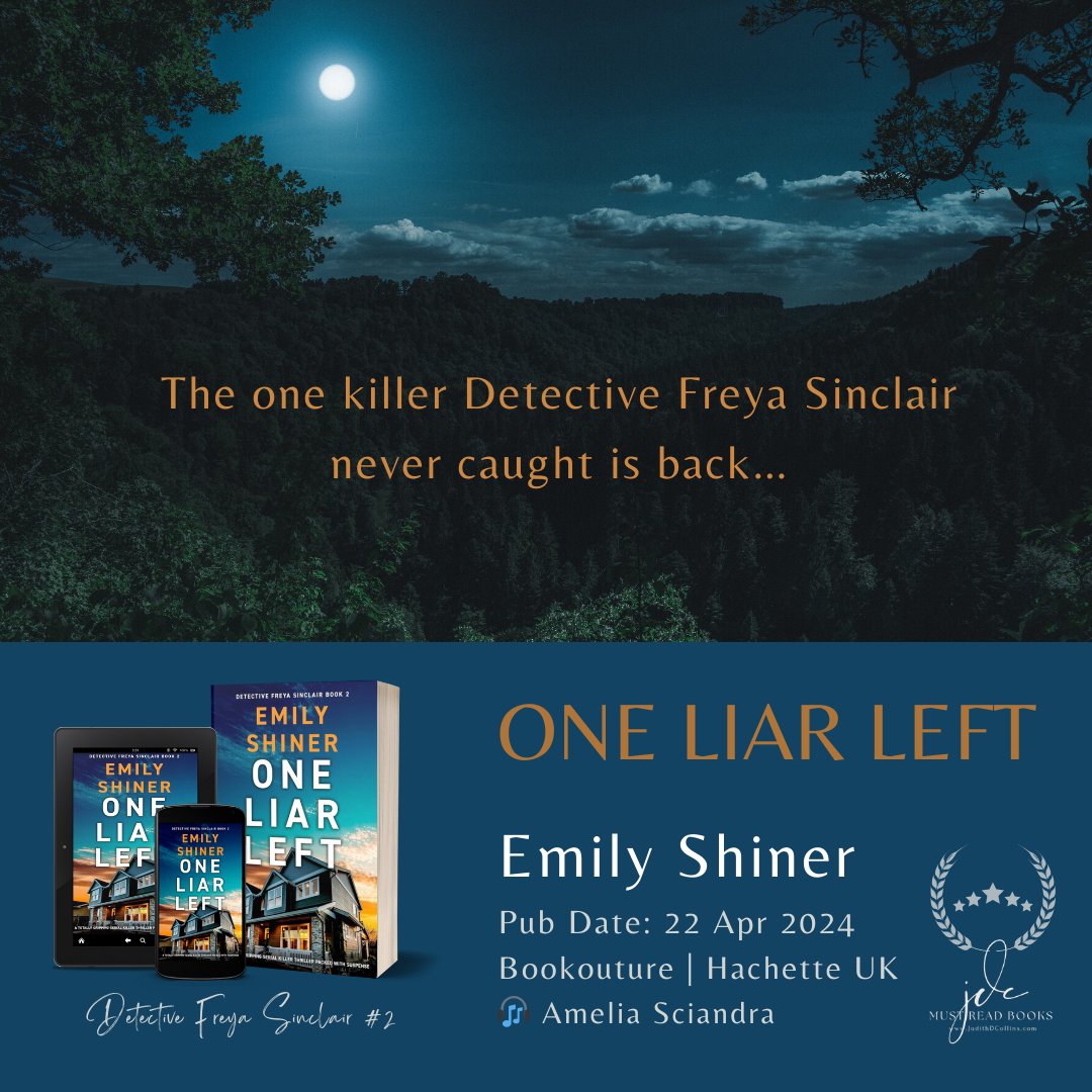 'Engrossing & action-packed! Complex & twisty. The one killer #DetectiveFreyaSinclair never caught may be back—the Fawn Lake killer.' 5 Stars #OneLiarLeft is out now! bit.ly/QAEmilyShinerT… @authoreshiner @bookouture