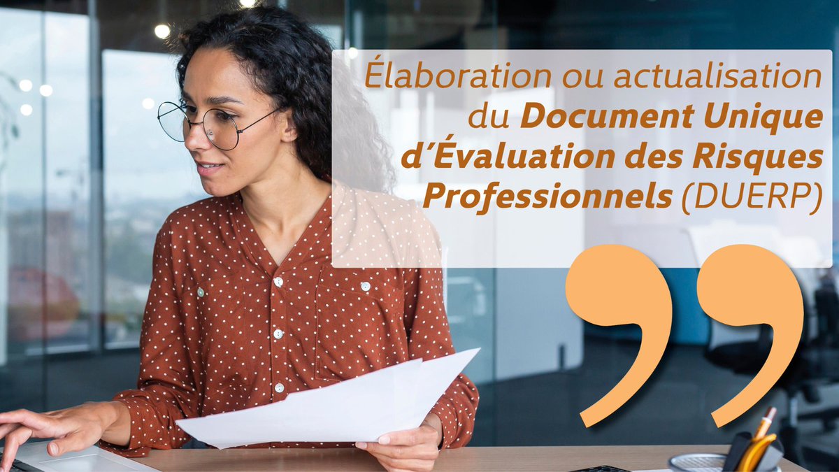 🔊 RDV le 30 avril à 11h45 pour apprendre à élaborer votre DUERP et acquérir des compétences précieuses pour optimiser la sécurité de votre lieu de travail & minimiser les risques pros !

💻 Inscrivez-vous vite à notre webinaire !  carcept-prev.fr/actualites/ela…
 carcept-prev.fr/actualites/ela…