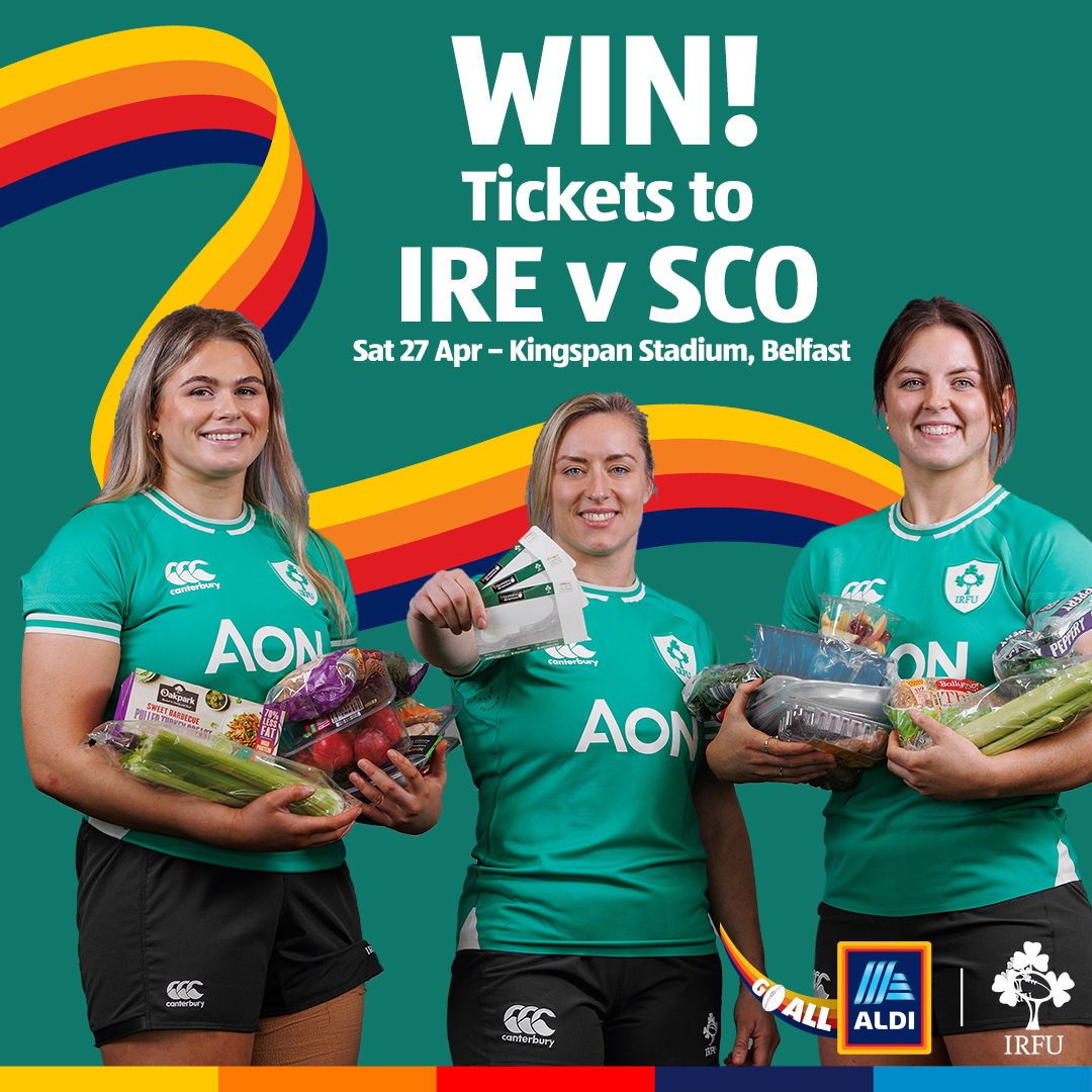 It's @IrishRugby's final game of the #GuinnessW6N on Saturday, and there’s a lot to play for as they take on Scotland in Belfast.

To win a pair of tickets, tell us in the comments who you'd bring to the game. Good luck! #RootingForIreland #ProudPartner ☘️🏉