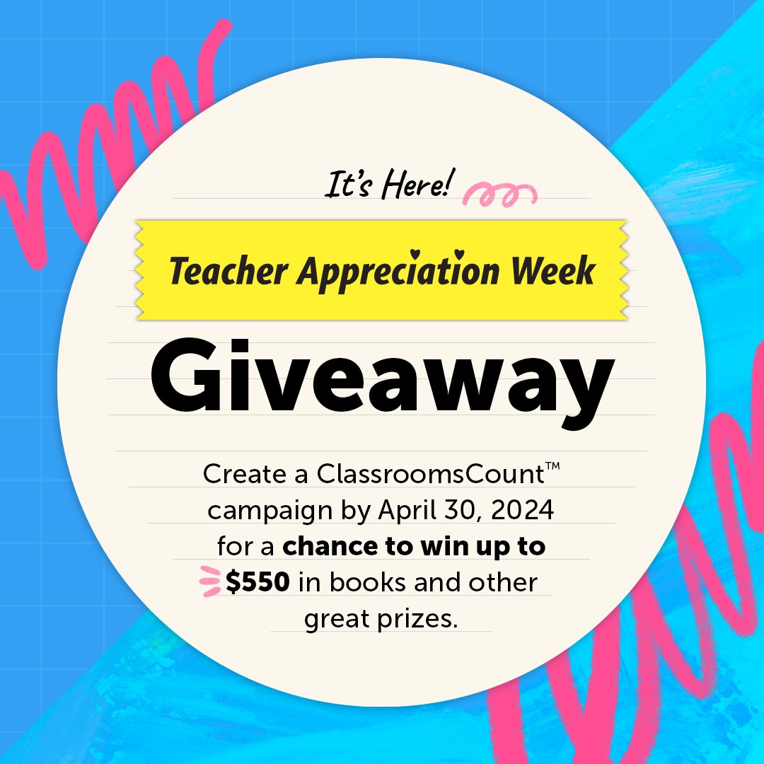 ScholasticEdu's tweet image. 🤔 What would you do first with $550 to enhance your #ClassroomLibrary? Enter our #TeacherAppreciationWeek Giveaway by 4/30! 👉 bit.ly/4b83RmM