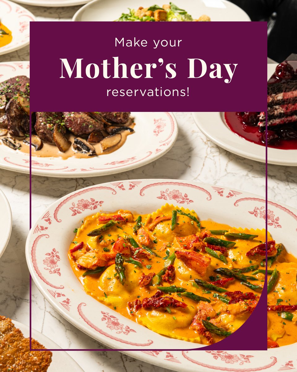 Moms love Maggiano’s. Maggiano’s loves serving families. Families love a happy mom. Reserve your table today to make the Mother’s Day your most delicious yet with our Mother’s Day Family Style Menu! maggianos.com/reservations/