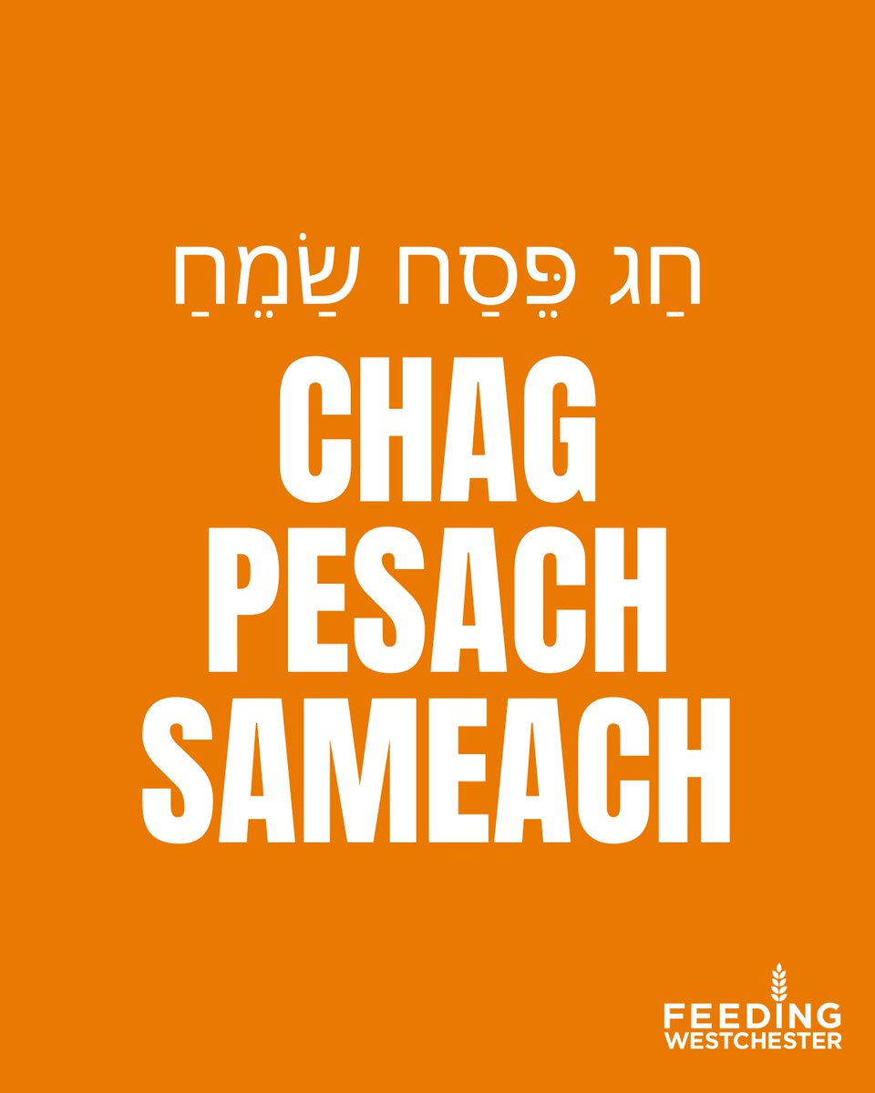Chag Pesach Sameach! 🌟🍷 Wishing those who celebrate a joyous Passover filled with happy moments and celebrations.✨ Together we are Feeding Westchester.