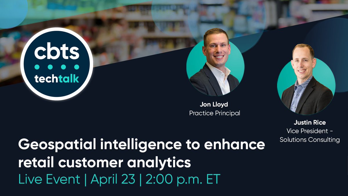 Last chance to sign up for our Tech Talk today at 2:00 p.m. ET! Delve into the world of geospatial intelligence to enhance your retail operations and get your questions answered: bit.ly/3UsyMoa