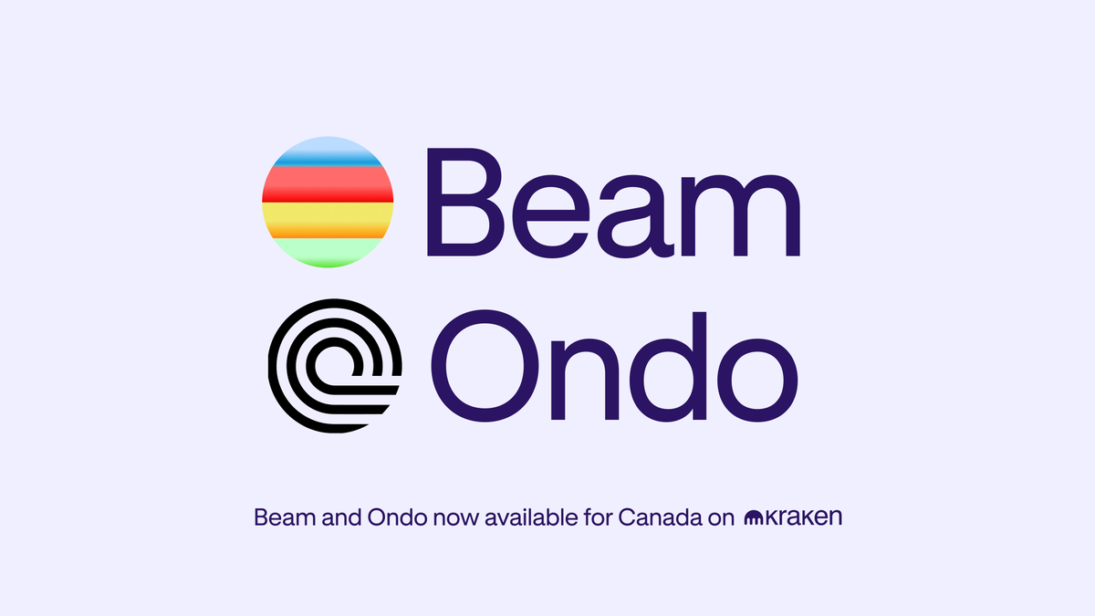 📣 Trading starts now for $BEAM @MeritCircle_IO and $ONDO @OndoFinance in Canada 🇨🇦 Trade here ⤵️ krakenpro.app.link/BEAM_ONDO