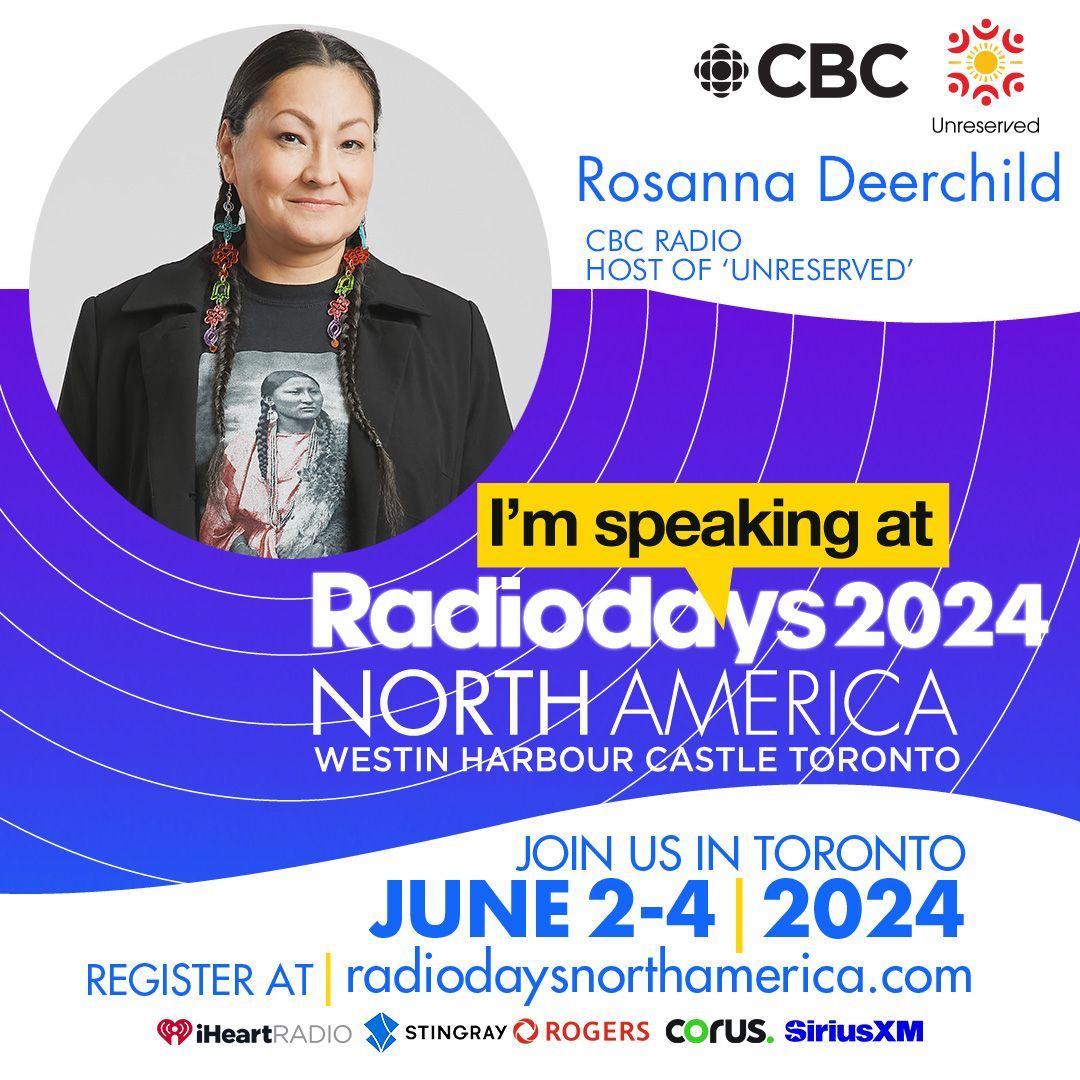 Rosanna Deerchild, the host of CBC Radio One's Unreserved will be speaking at #RDNA2024 Join her as she shares her insights into Indigenous storytelling and the power of radio in amplifying diverse voices. Get your RDNA passes now! buff.ly/3Lzdvn4 #radio