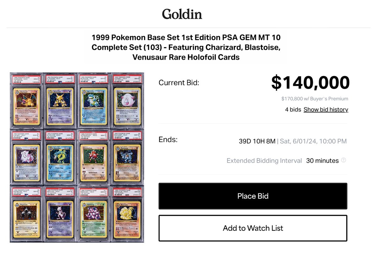 🚨 Exit Update 🚨 3 Rally assets approved for sale via-auction by investors are current on the block: 🚀Apollo 11 Controller @RRAuction $239K ~ 2 days ⚾'33 Goudey Ruth @GoldinCo $95K ~ 39 days Pokemon 1st Ed. Set @GoldinCo $140K ~ 39 days where do they end? 👀