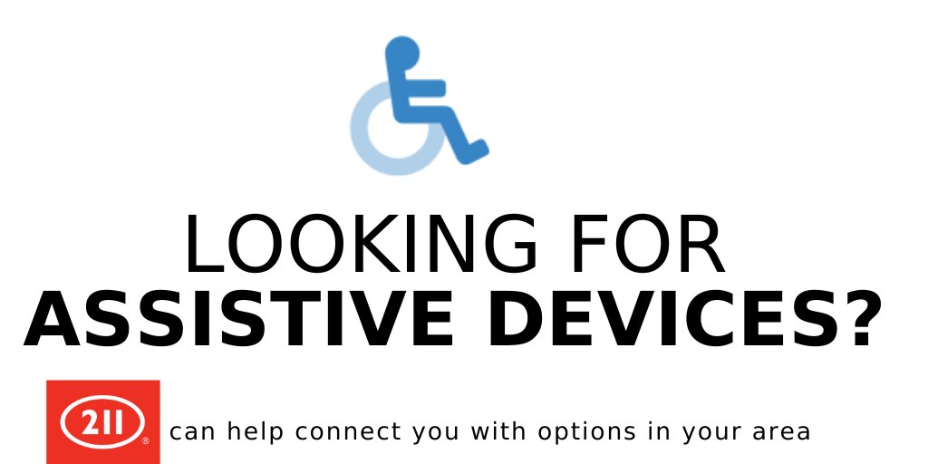 Contact 211 to find out about funding opportunities and suppliers of medical devices, equipment and aids aimed at enhancing a person's mobility and communication. Call 211 Text INFO to 211 Live Chat or Search via ab.211.ca