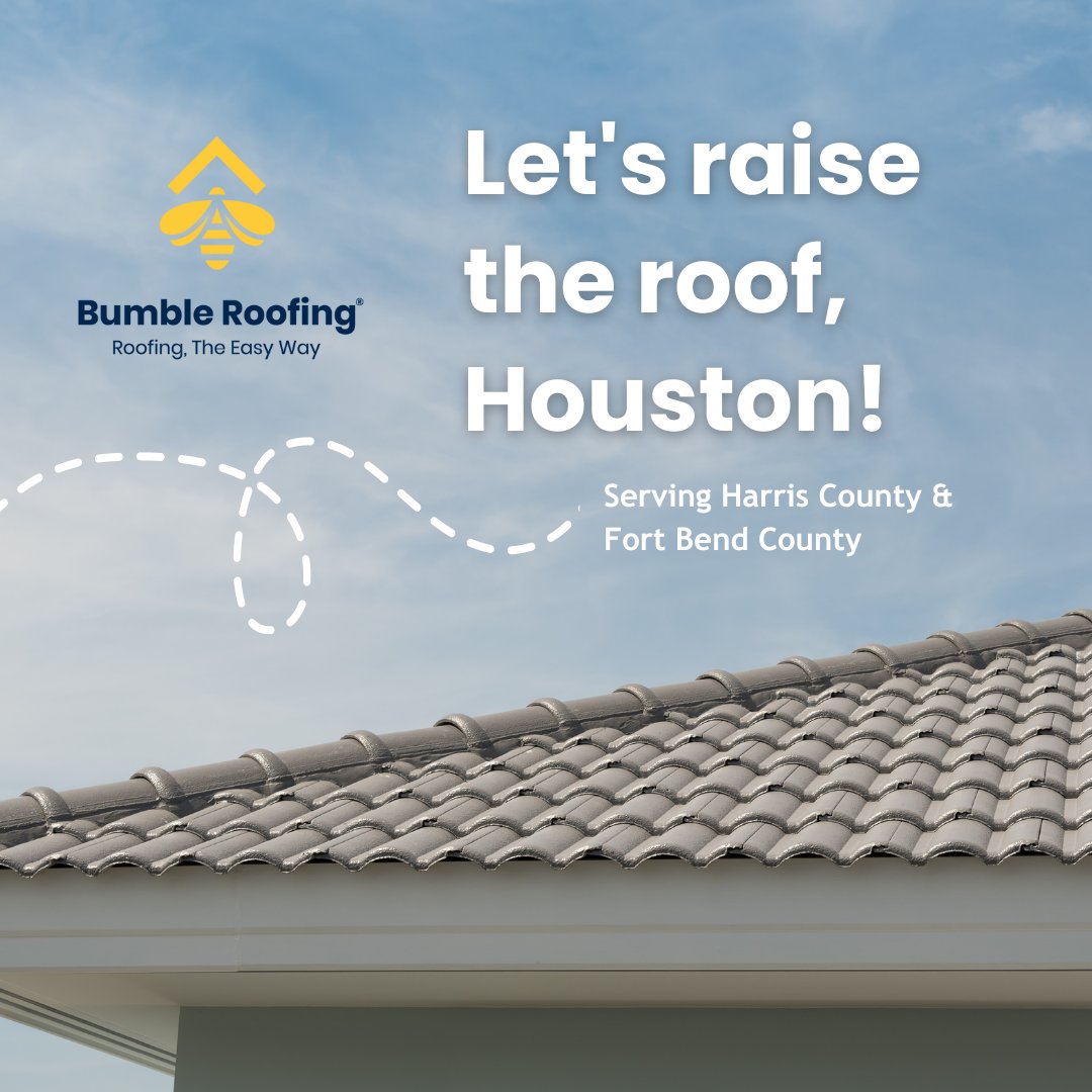 🏠✨ Let's Raise the Roof, Houston! ✨🏠
 bumbleroofing.com/west-houston  (713) 909-7759 
ASK US ABOUT OUR FLEXIBLE FINANCING PLANS

A+ Rating - BBB 
#RoofDamage #RoofReplacement #RoofInspection #RoofFinancing #NewRoof #HarrisCounty #FortBend #Houston #MemorialHouston #WestHouston