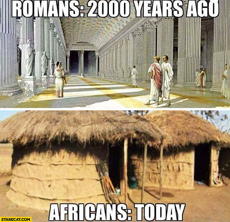@_africanhistory Meanwhile, Europeans account for 97% of all civilizational achievement.