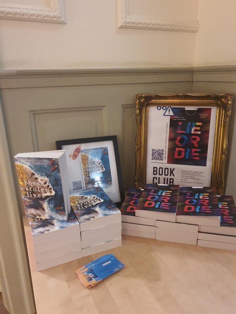 Very excited to hear these stolen lives is next up for dissection by the YA book club at Bath Waterstones next month! Hope they enjoy it as much as the thrilling Lie Or Die by <a href="/alisonclack1/">a j clack</a> 🥰🥰🥰 photo credit Alison