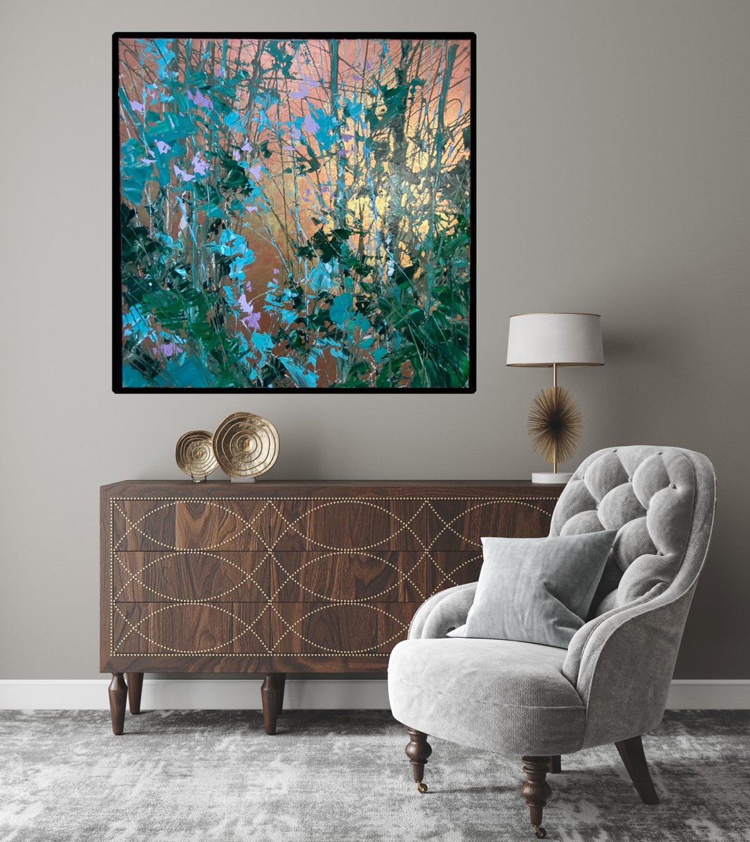 Beumee's tweet photo. 🔴 Golden Hour by Paul Treasure
🔵 Available
⚫ 86cm x 86cm

#art #artwork #abstract #forest #expressionism #painting #gallery #artgallery #arte #interiordesign #investmentart #investment #goldenhour #gold #green #contemporary #fineart #modernart #modern #fantasy #luxury #beauty https://t.co/eSCnEuWQig