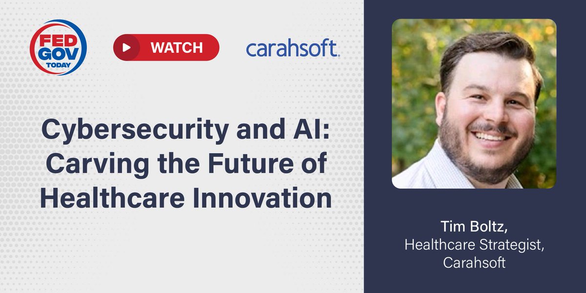 #Healthcare leaders are prioritizing #cybersecurity efforts in relation to ongoing #digitalthreats. @FedGovToday host @FRoseDC spoke with our Healthcare Strategist, Tim Boltz, about how #AI &#ML are helping safeguard #healthcaredata & systems: carah.io/7ebda1d #HIMSS24