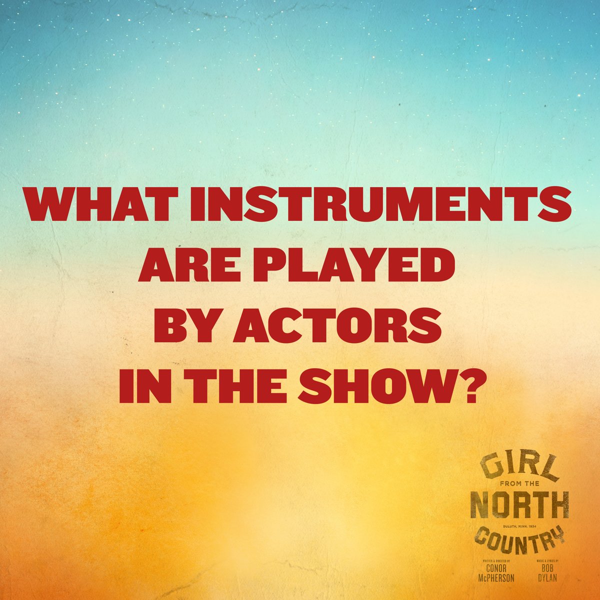 TRIVIA TUESDAY! Guess the right answer in the comments and be entered to win a pair of tickets to @northcountrybroadway #NorthCountryTour Don't want to play? Get your tickets now at BroadwayInHollywood.com/NorthCountry Terms and Conditions will apply. BroadwayInHollywood.com/GiveawayTermsA…