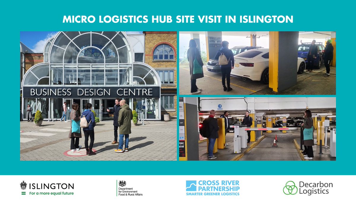 🌟 CRP exploring potential sites for our micro logistics hub trial with @IslingtonBC & Decarbon Logistics Solutions! Thanks to 8 couriers for joining us at Upper Street Car Park last week. Stay tuned for more updates! 🌱 #SmarterGreenerLogistics #Logistics #Sustainability