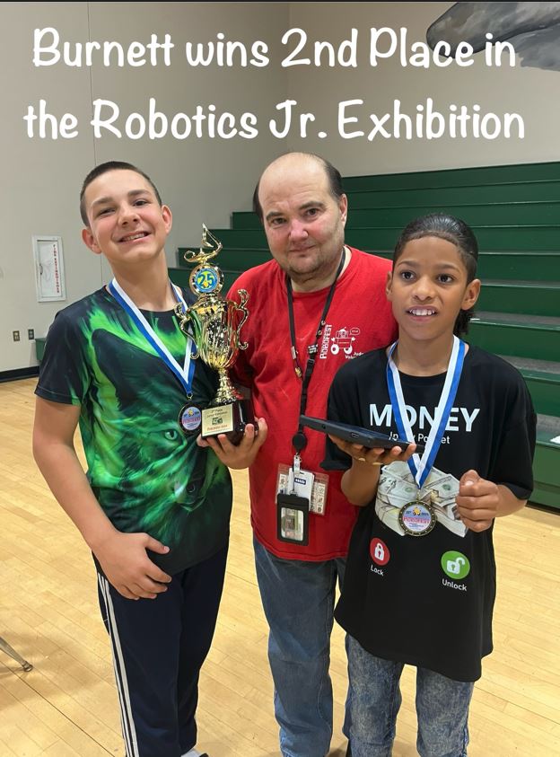 Huge, HUGE Congratulations are in order for @BurnettWolves students Alexander Martindill & Angel Berry! They came in 2nd place at Robofest and have now been invited to the Robofest World Championships in Michigan! Good luck Alexander and Angel!