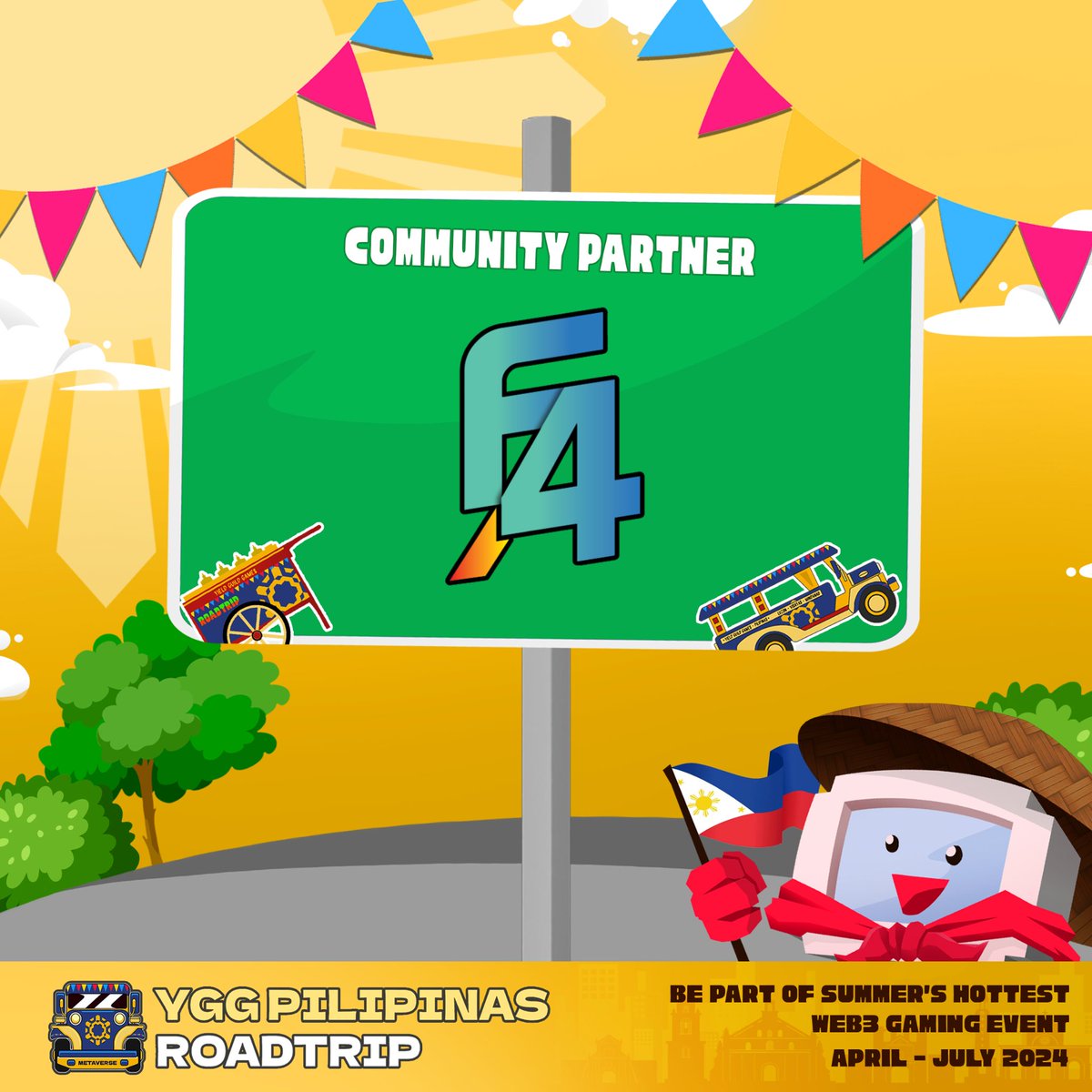F4A is now a part of the community partners of the @Yggphroadtrip!

See you at the final stop in Metro Manila on July 6, 2024!
lu.ma/rdtrpmanila
#YGGRoadtrip2024 #biyahengweb3