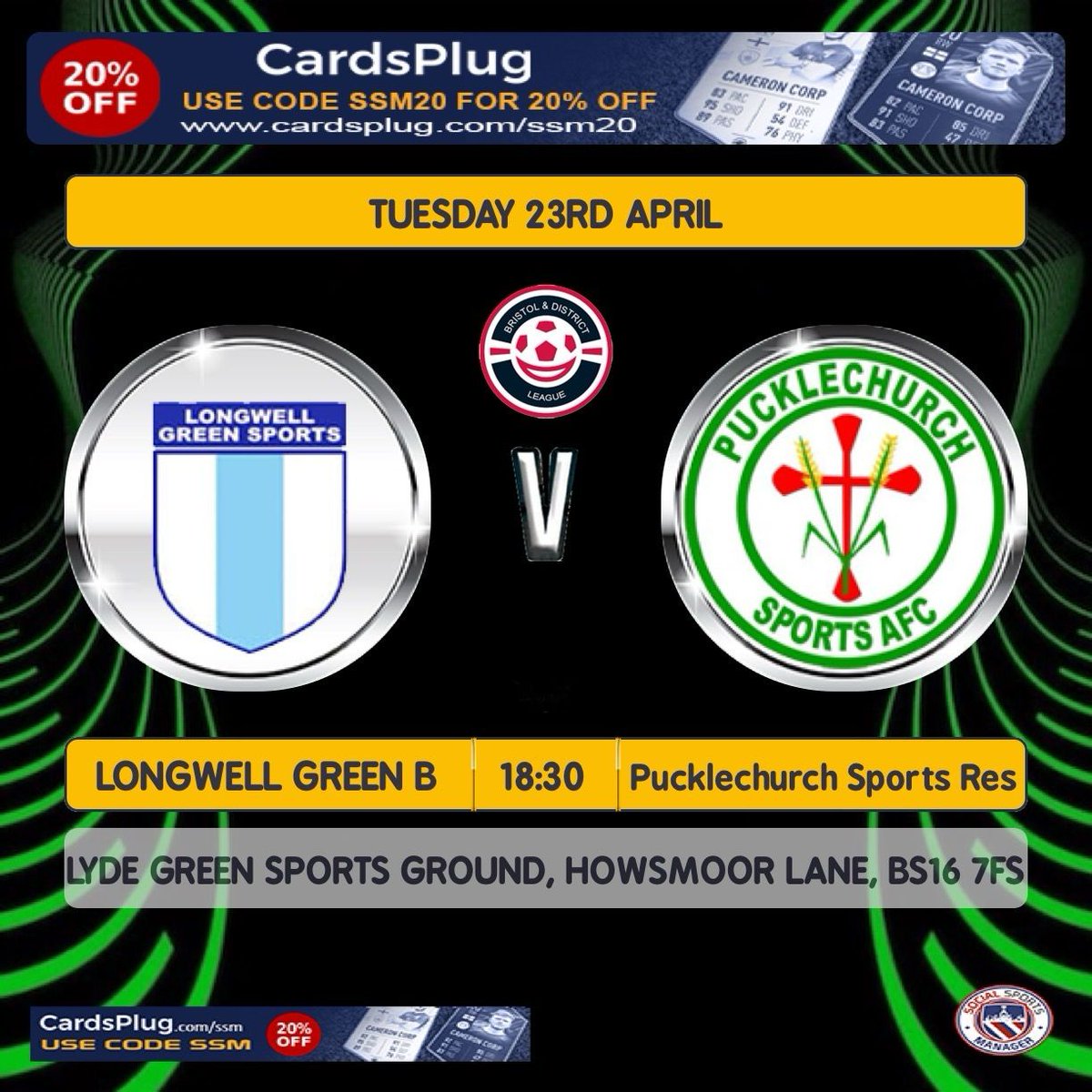 Pucklechurch FC (@pucklechurchfc) on Twitter photo MATCHDAY
Ressie action for you tonight as we travel to <a href="/LongwellGreenB/">Longwell Green Sports B</a>
Lovely evening for it! Details 👇🏻
UTC 💚 MATCHDAY
Ressie action for you tonight as we travel to <a href="/LongwellGreenB/">Longwell Green Sports B</a>
Lovely evening for it! Details 👇🏻
UTC 💚