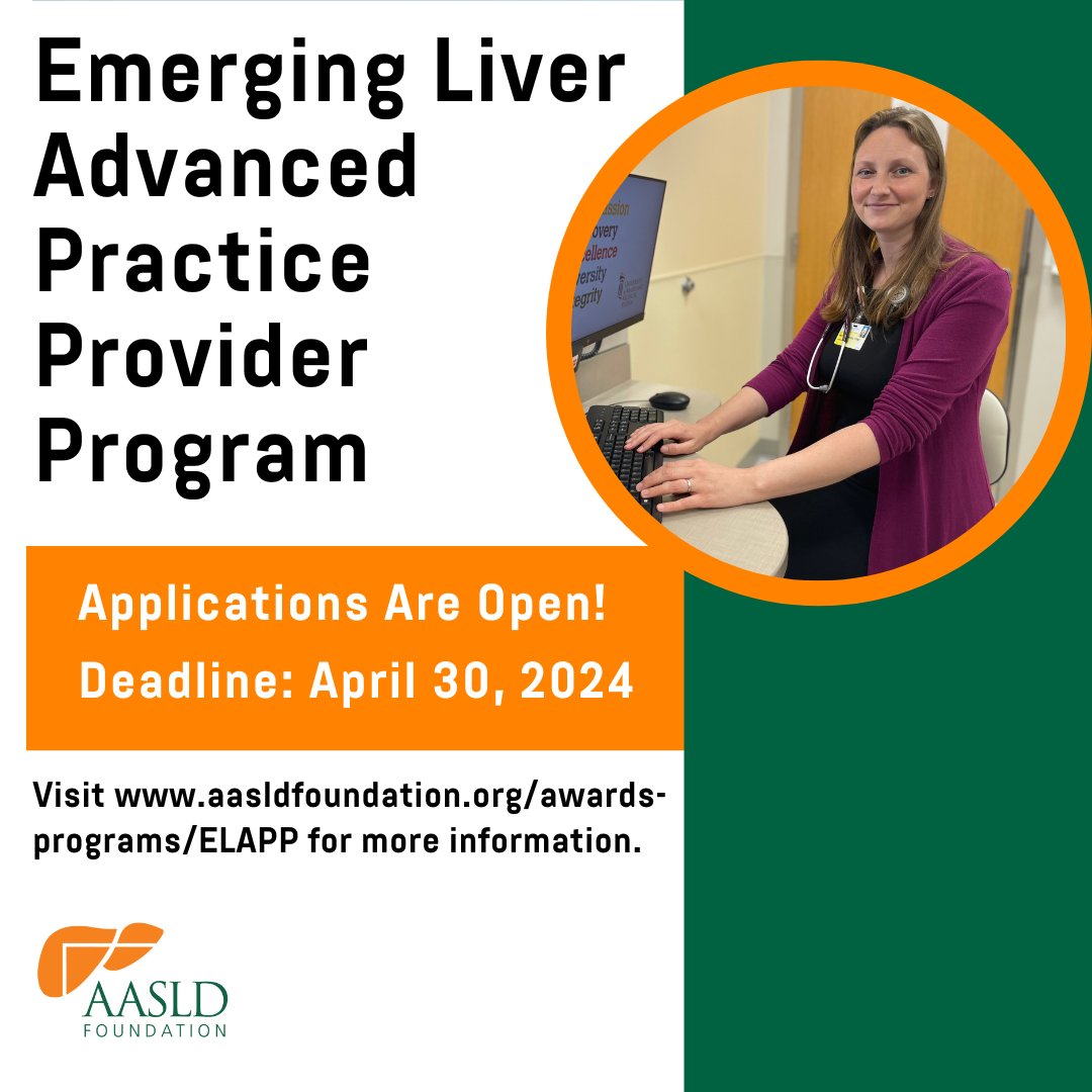 Don't miss this opportunity! Expand your horizons and deepen your knowledge in #hepatology with the AASLD Foundation ELAPP program. Learn more and apply online at aasldfoundation.org/awards-program….