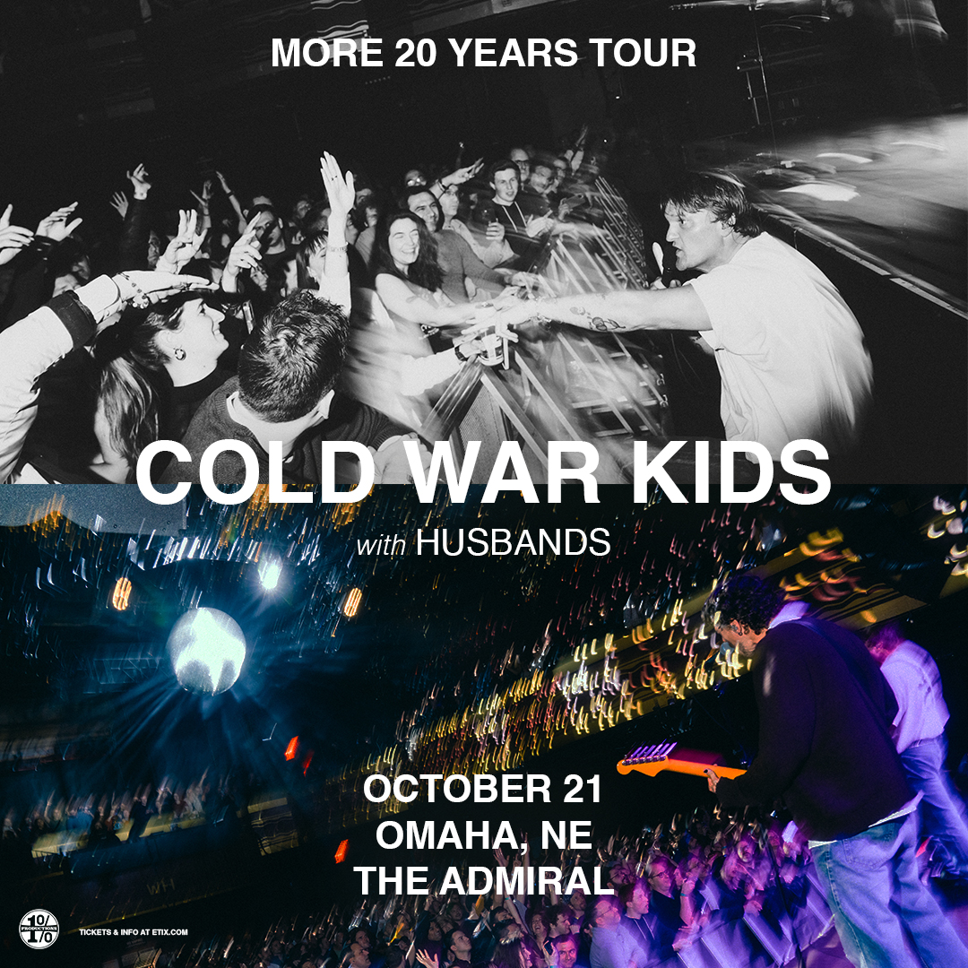Just Announced!
20 Years of Cold War Kids tour is coming to The Admiral on Oct. 21st. Playing some new ones, some old ones, and all your favorites. 
General On sale tix go on sale Friday at 10AM!
🎫 etix.com/ticket/p/73177…