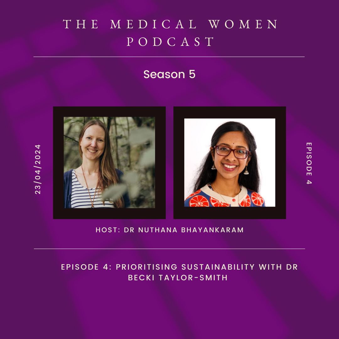 Since it was Earth Day yesterday and Greener AHP week this week, of course the @medicalwomenuk podcast this week is about sustainability! Dr @DrBeckiTaylor joins me as our guest to discuss how we can all be more sustainable healthcare professionals 💚 open.spotify.com/episode/3AZJrB…