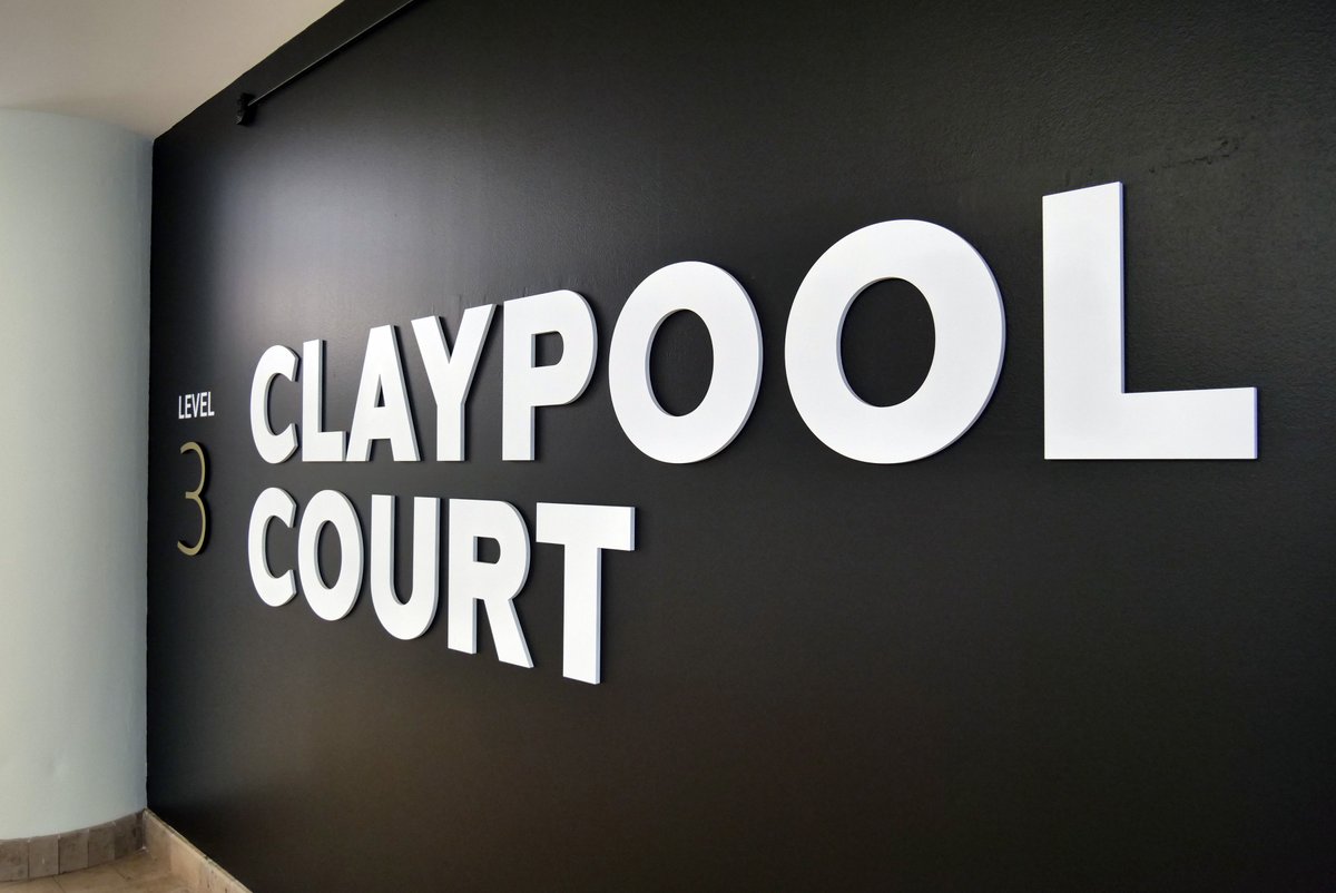 Sec_127's tweet photo. Great design does more than catch the eye—it makes life easier. At Claypool Court, our newly created modern wayfinding signage guides visitors effortlessly through the space.

#S127 https://t.co/mNnFynida7