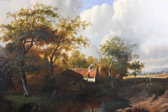 vonbruehl's tweet photo. Auktions-News:

Landschaftsdarstellung Landschaftsdarstellung mit Blick auf Fluss und Haus.
Öl auf Holz.

#auktion #landschaft #natur #gemälde #idyllisch #idylle https://t.co/xCAzck3mwR