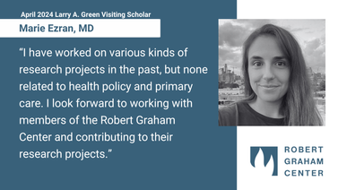 RGC April scholar Dr. Marie Ezran hopes to provide direct primary care to patients in a clinical setting and improve the health care system through her involvement with a health policy organization. Learn more about the Visiting Scholars program: bit.ly/41P3Kce