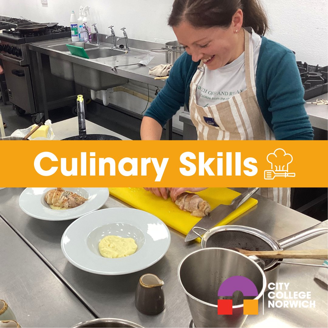 🍳 Ready to become a culinary maestro? 🌟 Join our upcoming Adult Culinary Skills cooking courses and master the essential skills for a lifetime of confident cooking! 🍽️ For one evening a week, come into the kitchen and elevate your cooking game! ➡️👀ccn.ac.uk/adults/profess…