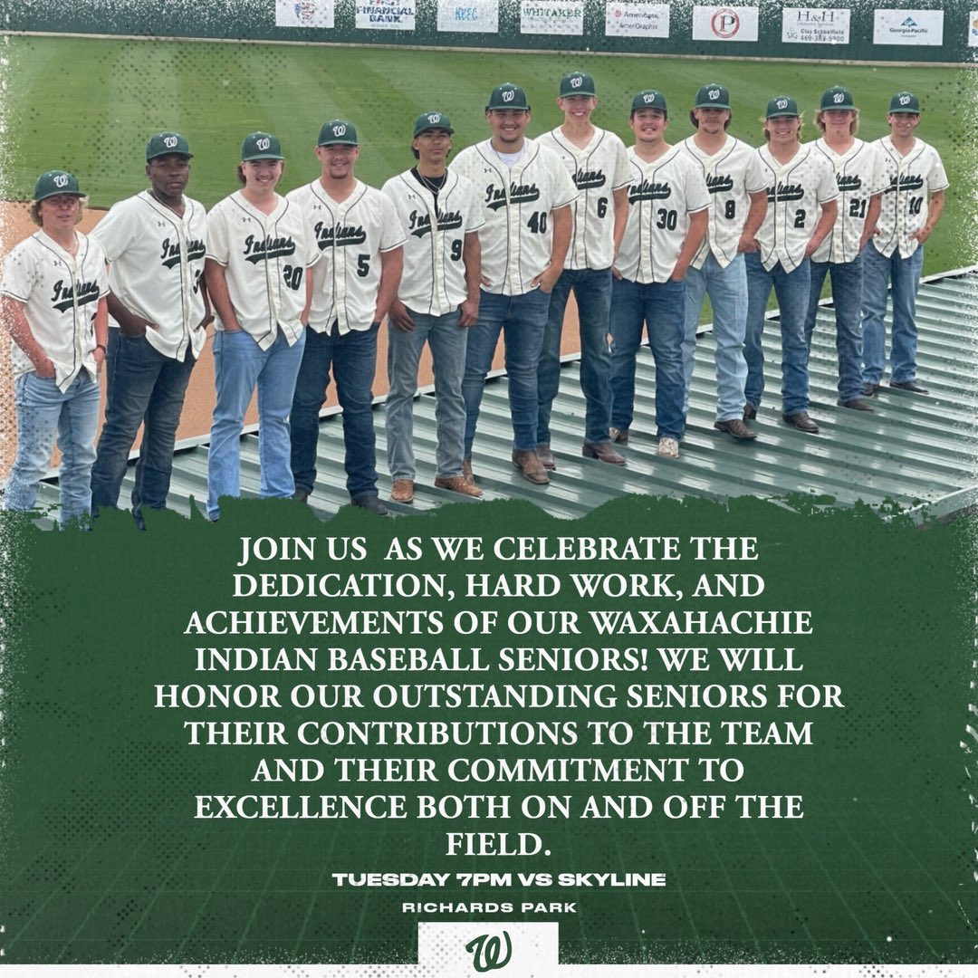 Come out tonight as the Indians take on Skyline at 7pm, Richard’s Park! #exceedtheexpectation @WaxahachieHS @WaxahachieISD @hachiesports