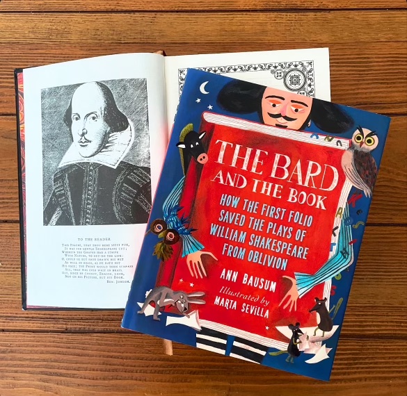 Happy birthday to the bard himself, William Shakespeare! Celebrate by reading THE BARD AND THE BOOK, the unlikely true story of why we know his name today, and the four-hundred-year-old book that made it possible. @AnnBausum peachtreebooks.com/book/the-bard-… #mglit