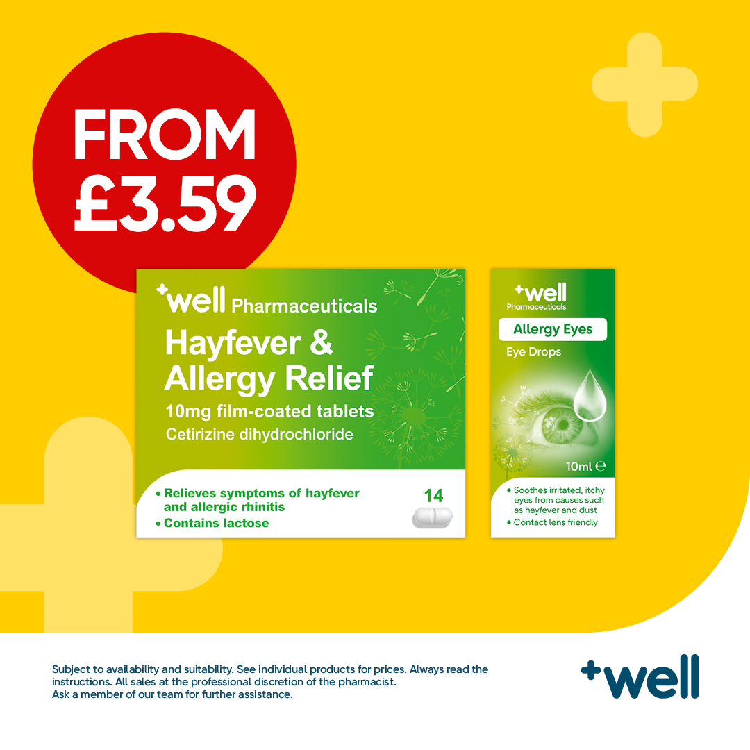 Needing hay fever products? 🌻 ☀️ Check out our range of hay fever and allergy products before hay fever season begins. Products start from £3.49! Click the link below to begin. well.co.uk/shop/health/al… #hayfever #allergyseason #allergy #health #pharmacy #wellpharmacy