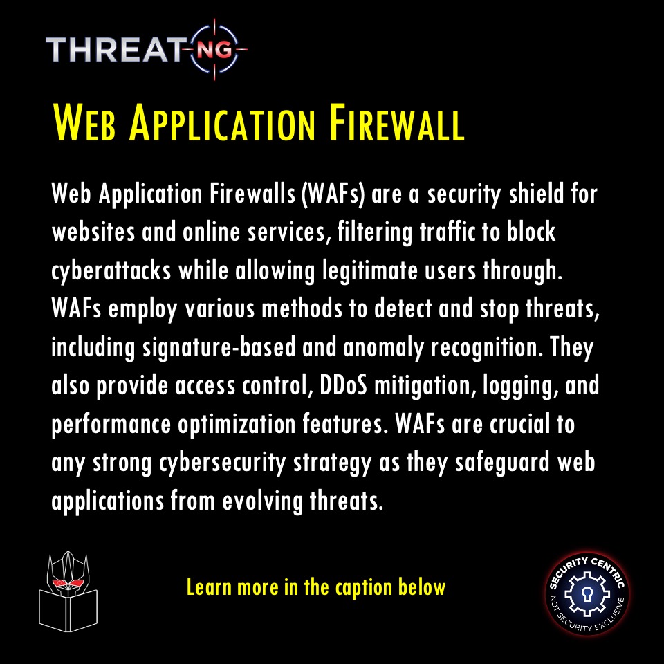 Read more about #WebApplicationFirewallsand ThreatNG at...

threatngsecurity.com/blog/threatng-…

#Cybersecurity #EASM #ExposureManagement #ExternalAttackSurfaceManagement #Security #VulnerabilityAssessment #WebSecurity #WAFsecurity #DDoSprotection #ExternalAttackSurface #ThreatIntelligence