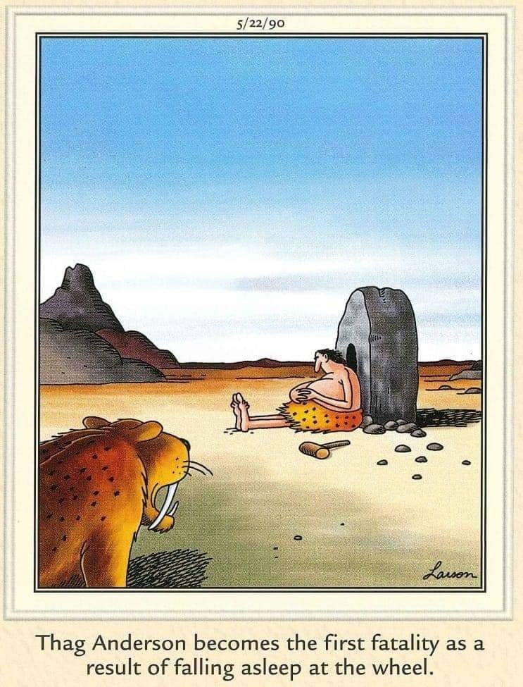 There's a first for everything...
@1SafeDriver #TheFarSide