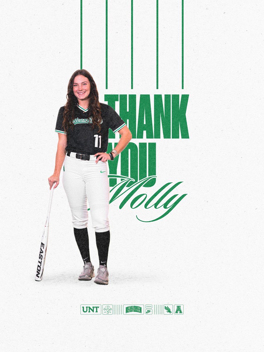 The impact that @RaineyMolly has made on our program is felt far beyond the field. Her impact changed the culture at UNT and will reverberate for generations to come! Party with us at The Lace on Saturday as we honor her achievements 🪩 #GMG 🟢🦅