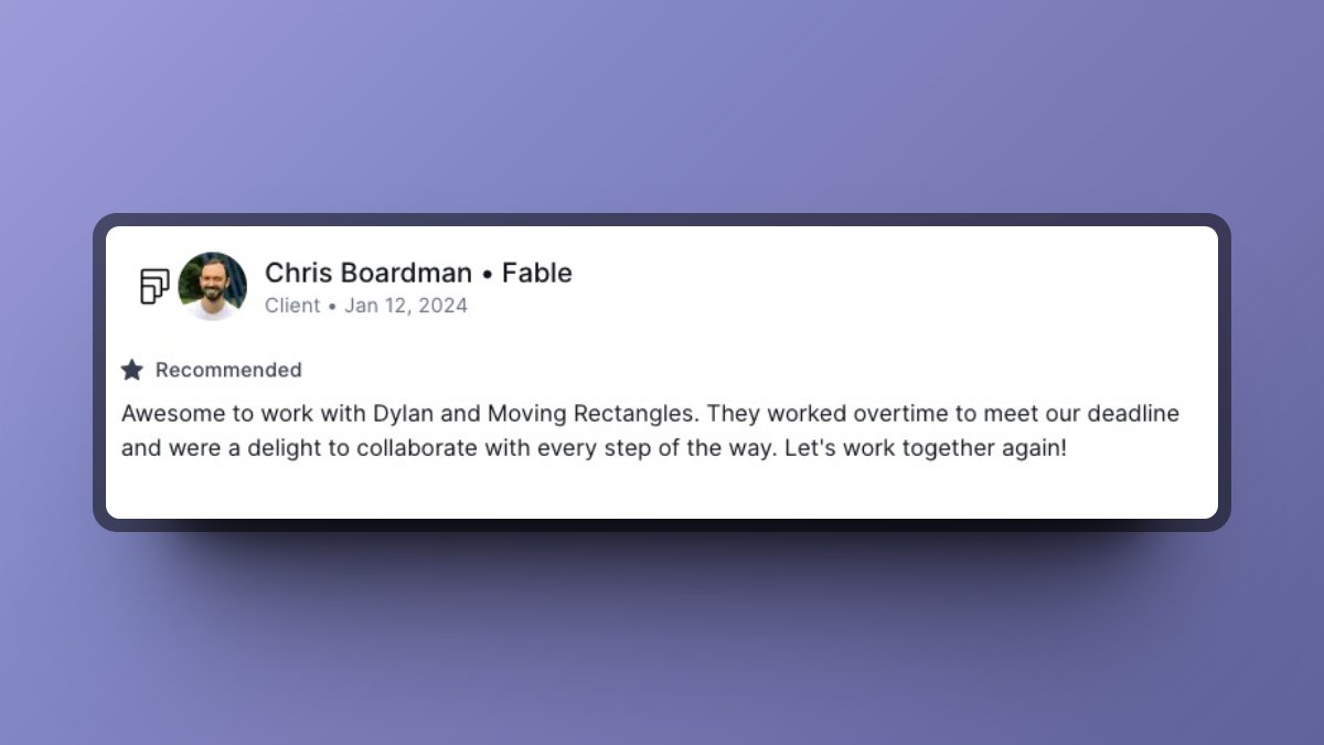 How many of you know my studio, @movingrectangle, teamed up with @fable_motion to transition 1:1 from Nextjs to @framer? I'll continue to look back on and be grateful for the opportunity! 😎