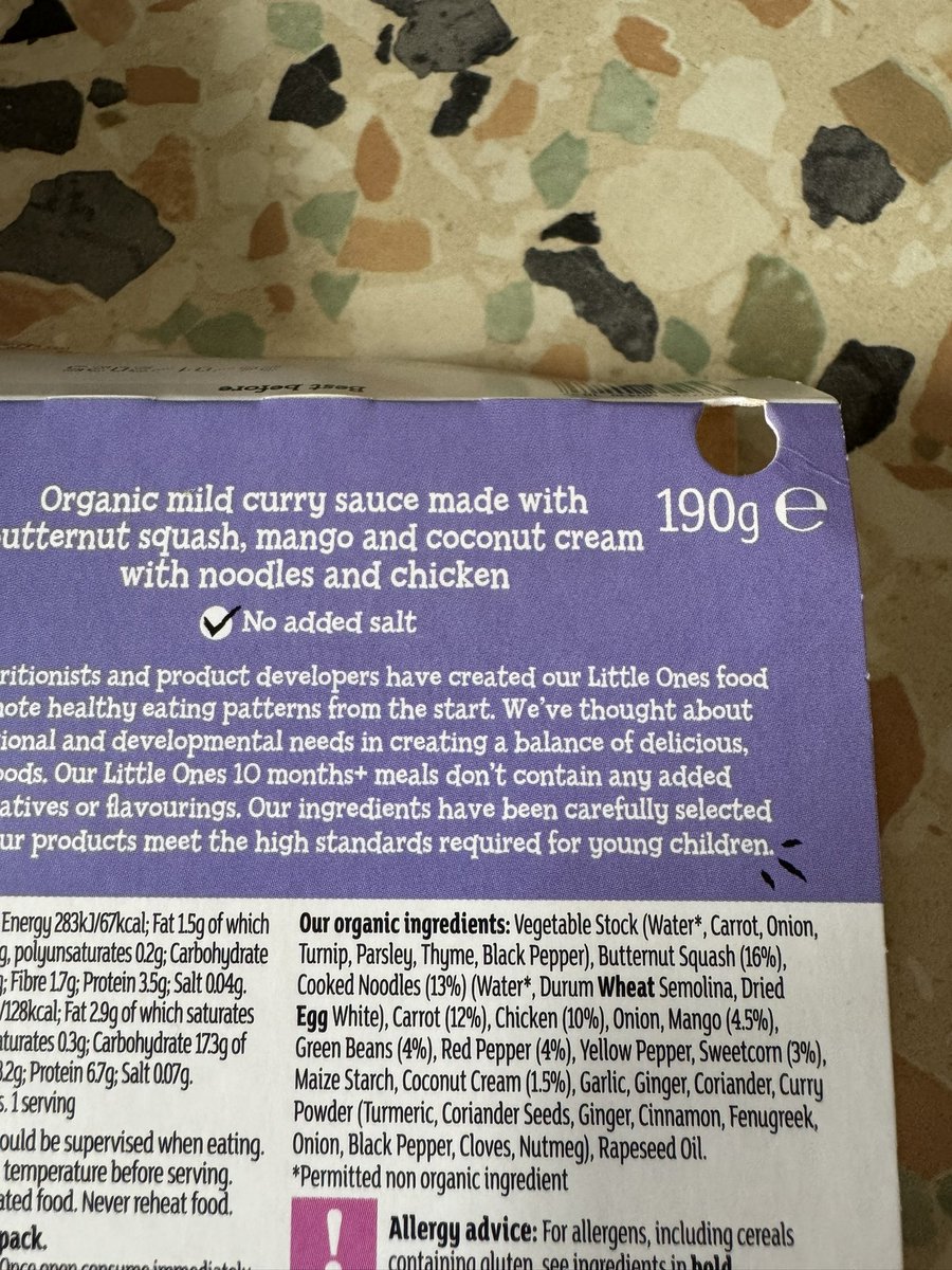 MarkFr33man's tweet photo. @sainsburys so turns out it’s not the correct weight for this baby food. Going to have to start weighing them all now. https://t.co/gOGfzlHQ2c