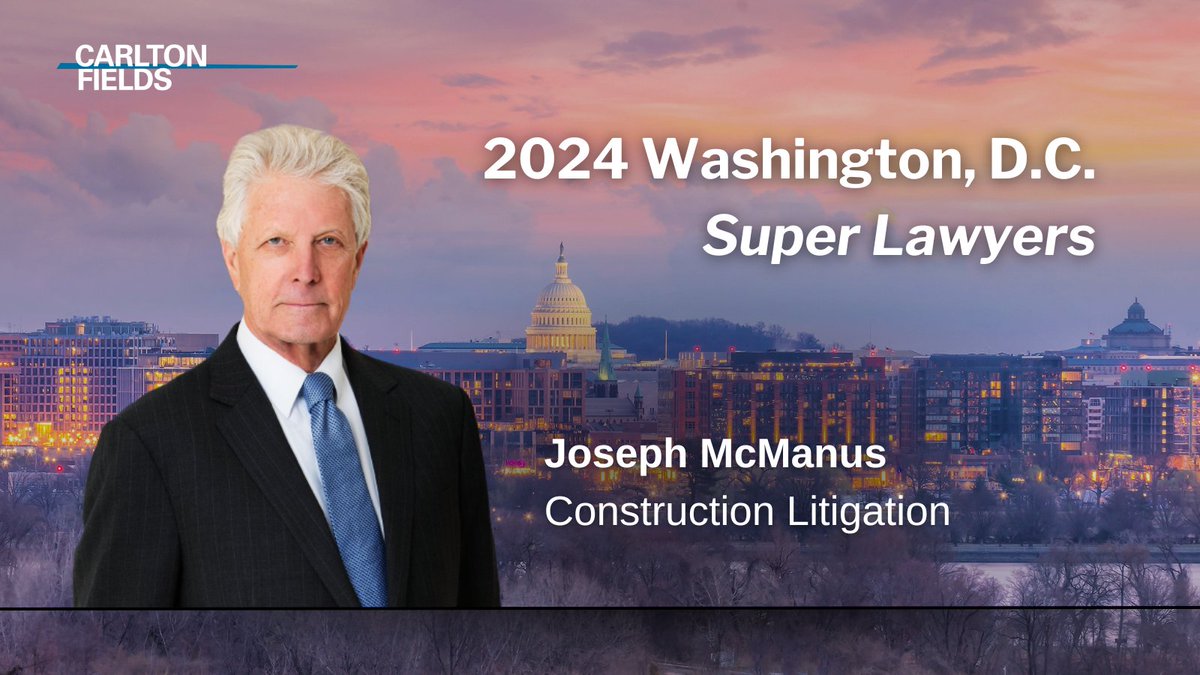 Congratulations to our own Joseph McManus on his selection to the 2024 Washington, D.C., Super Lawyers list! Read more: loom.ly/8FM1J-o #SuperLawyers #DCSuperLawyers