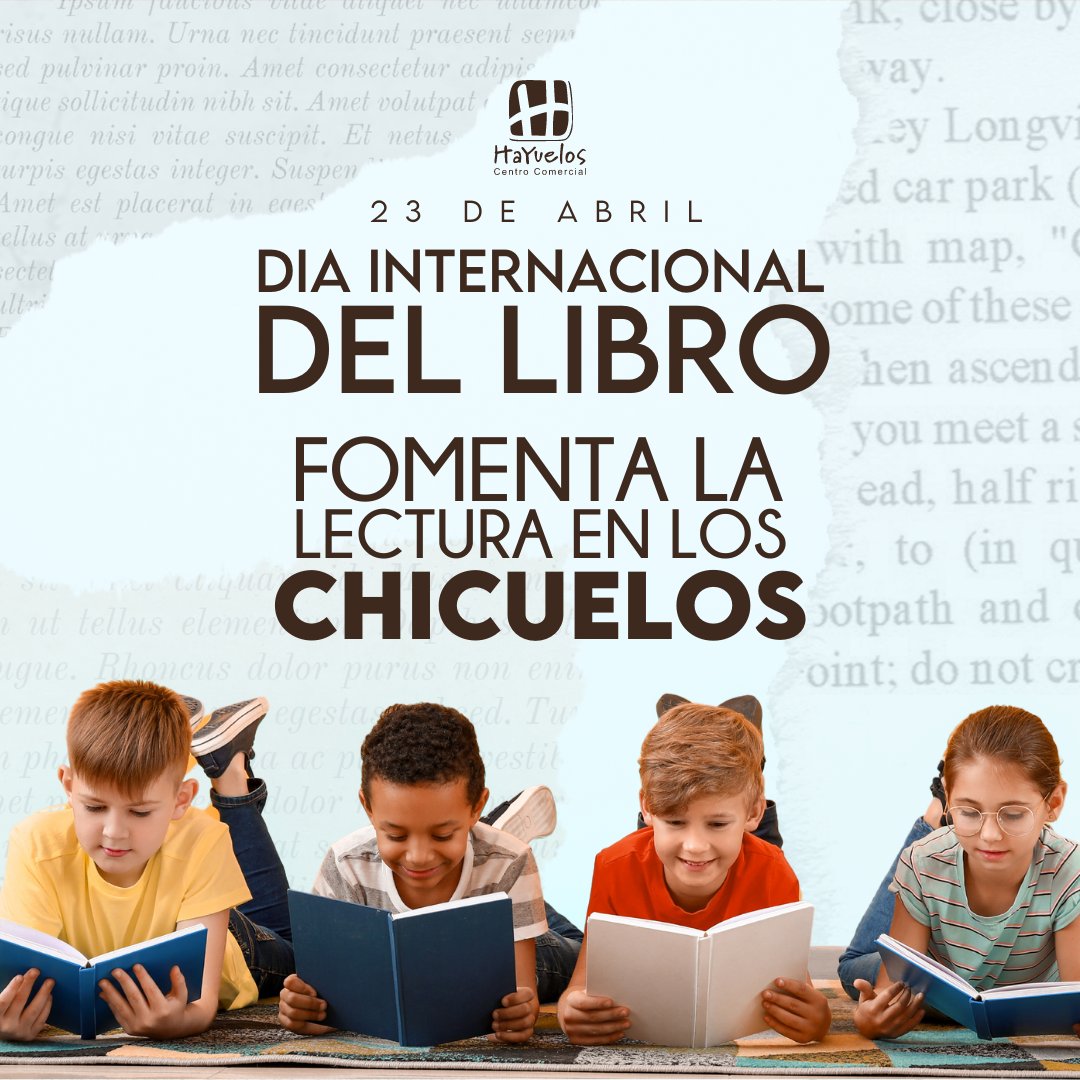 Con cada cuento, desatas una tormenta de ideas en tu mente. ¡Por eso, en #Hayuelos Centro Comercial, nos lanzamos de lleno a promover la lectura y a celebrar el Día Internacional del Libro ¡Prepárate para sumergirte en un mundo de versos mágicos con tus #CHICUELOS!