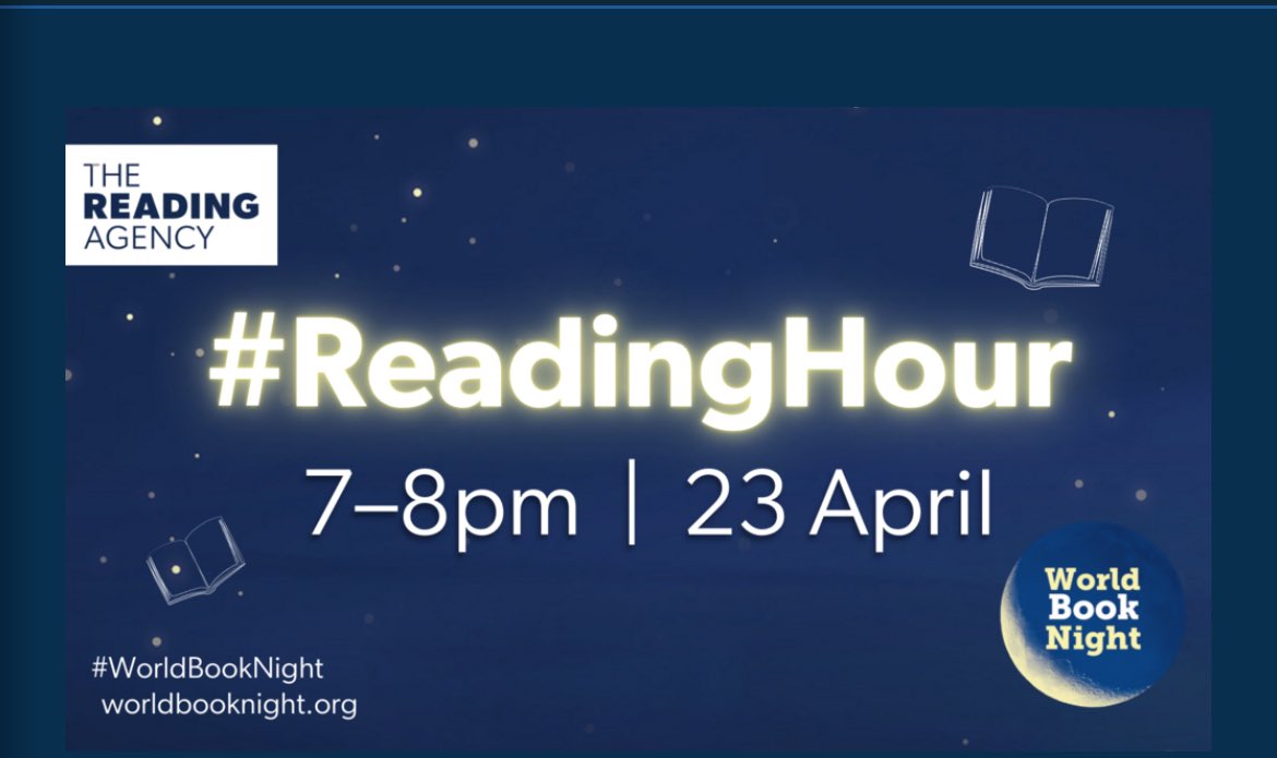 Are you joining tonight? Reading whatever but together … worldbooknight.org and maybe blethering about it afterwards too? 👏👏@readingagency In homes, pubs, clubs etc- sharing the joy of reading 🌟@WorldBookNight 🌟