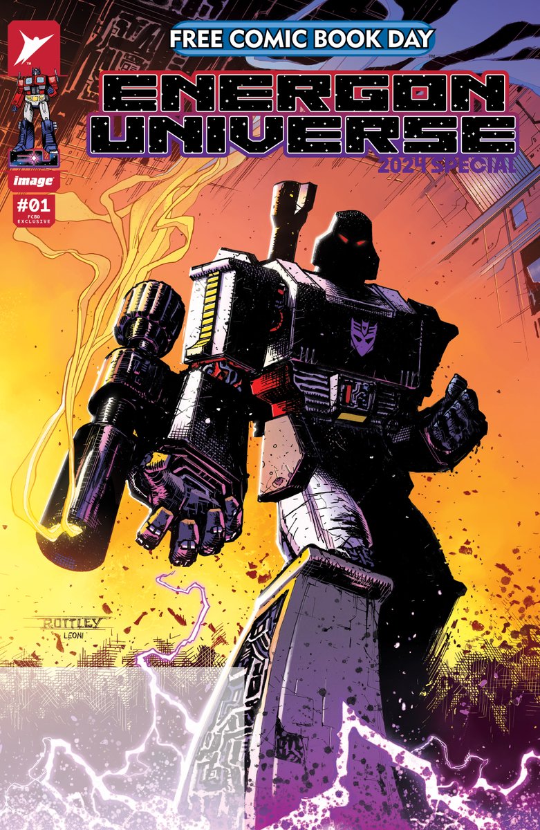 Just in time for #FCBD, the @Skybound ENERGON UNIVERSE SPECIAL is out this Saturday! I've got a story in it drawn by @theJasonHoward that's a must-read for all DUKE and COBRA COMMANDER fans. Make sure to pick up the free issue in stores! Cover by @RyanOttley & @LeoniAnnaLisa86