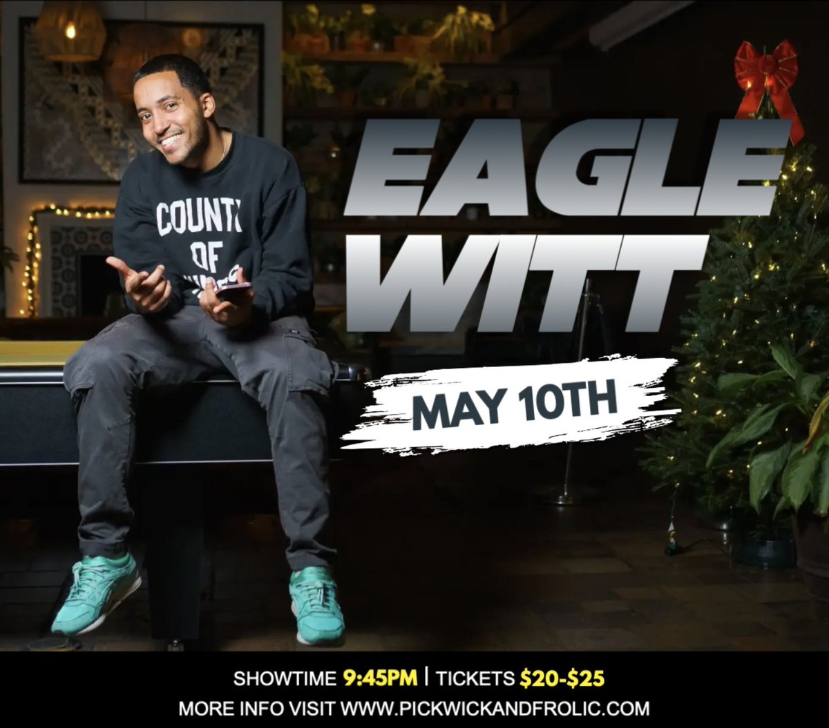 ICYMI: Eagle Witt takes on the main stage May 10th at 9:45PM. Eagle has been featured on Comedy Central’s THIS WEEK AT THE COMEDY CELLAR as well as Amazon’s scripted series MILLENNIUMS. He has notably performed twice on COMEDY CENTRAL’S STAND UP, with his most recent set having