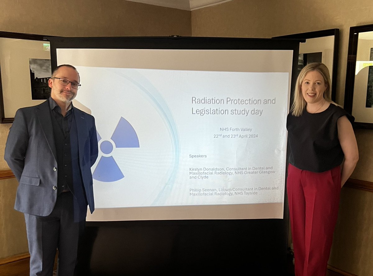 Just completed providing day two of radiation protection course for the dental teams in NHS Forth Valley with my colleague Phillip. Great couple of days in Stirling and Falkirk with good interaction with delegates! Thanks for having us!