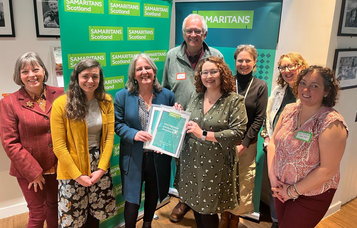 Today, we hosted a showcase event in Fort William for our West Highlands &amp; Skye project. 

We were delighted to have Minister for Mental Wellbeing <a href="/MareeToddMSP/">Maree Todd</a> join us, as well as our wonderful partners! 

Read more about the event here!👇 
samaritans.org/scotland/news/…