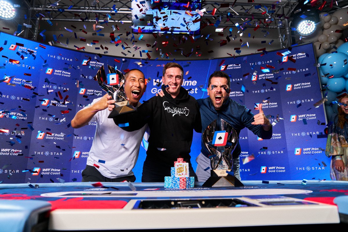 A new @WPTPrime Champion is crowned! 🇦🇺🏆 Lorenz Schöllhorn from the Switzerland🇨🇭 took home the title and AU$401,510* (~US $257,729*) including a seat to the @WPT World Championship @WynnLasVegas! Final Results: 1st. Lorenz Schöllhorn - AU$401,510* (~US $257,729*) 2nd. Andres…