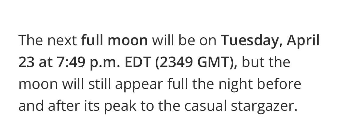 My heart goes out to educators, healthcare workers, ph and law enforcement- the sitting judge of the night too. The full moon causes mayhem on kiddos and potential crazy steps up its game, playing tango with the sane. 👀