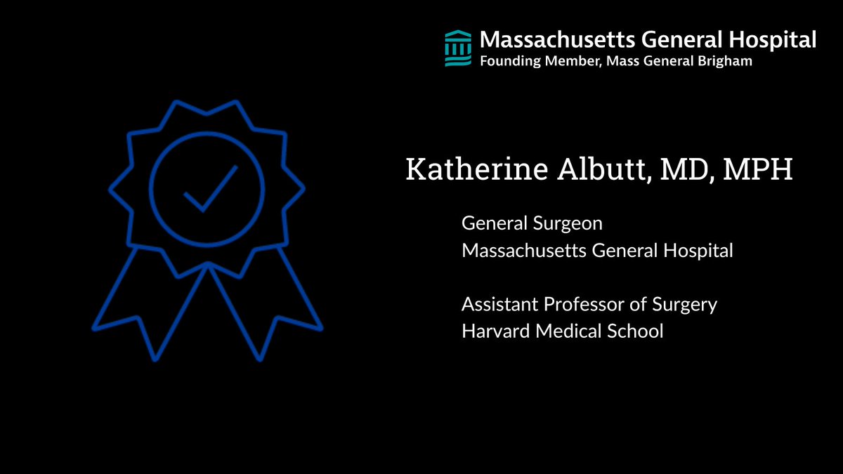 Congratulations Katherine Albutt, MD, MPH on your promotion to Assistant Professor of Surgery at @harvardmed