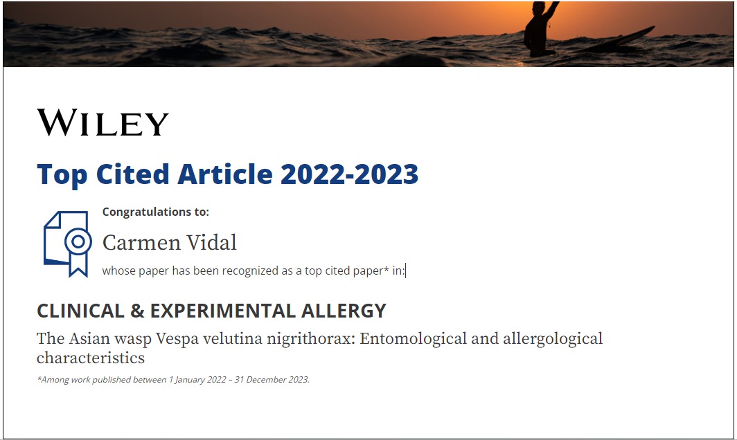 I have been asked to share this information with you. I leave you the link in case you want to take a look at it. Thanks to Clinical and Experimental Allergy for giving me this opportunity to disseminate our work. #TopCitedArticle @santiagosergas  doi.org/10.1111/cea.14…