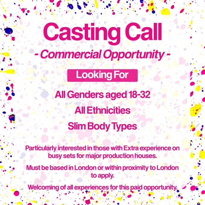 LensFlareProds's tweet photo. @CastingWeekly Exciting opportunity ⬇⬇⬇

https://t.co/WXL9rl3co4 https://t.co/mrp4mmtcb5