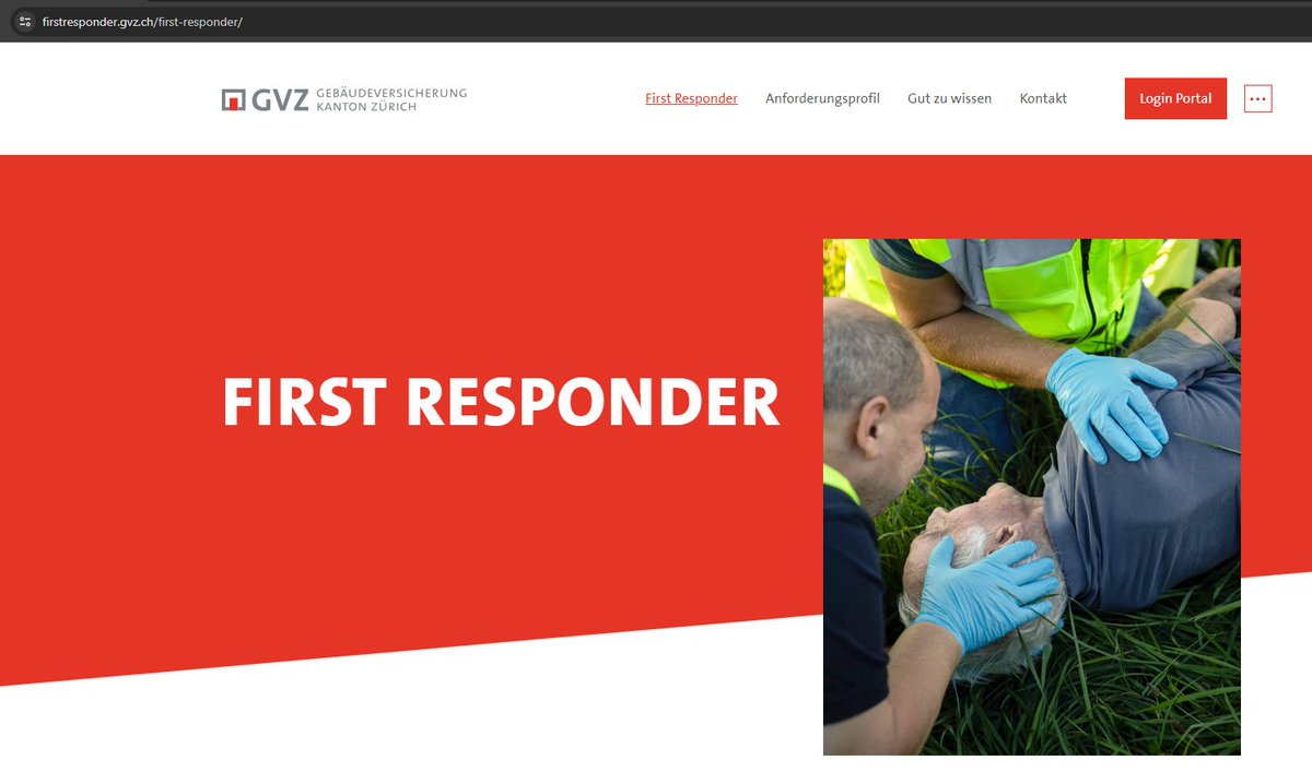 Starte jetzt mit der Ausbildung zum First Responder! firstresponder.gvz.ch/first-responde… 

#firstresponder #gvz #erstehilfe
