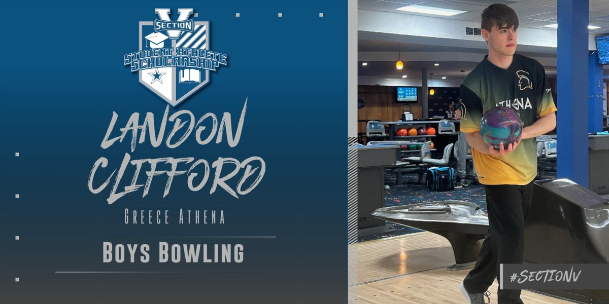 It is with great pleasure to announce that Landon Clifford of @AthenaHigh is the recipient of the Winter 2023-24 Student Athlete $500 Scholarship for Boys @SectionVBowling! buff.ly/49UAPWy #SectionV #Scholarship #StudentAthlete